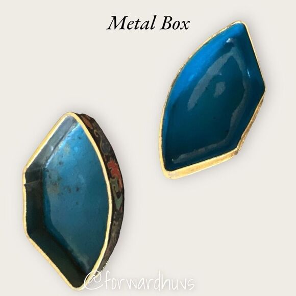 Vintage Mini Asian Bird & Floral Inlay Cloisonné Trinket Box With Lid - Picture 4 of 7